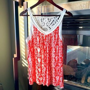Ricki’s Crochet Lace and Jersey Sleeveless Top